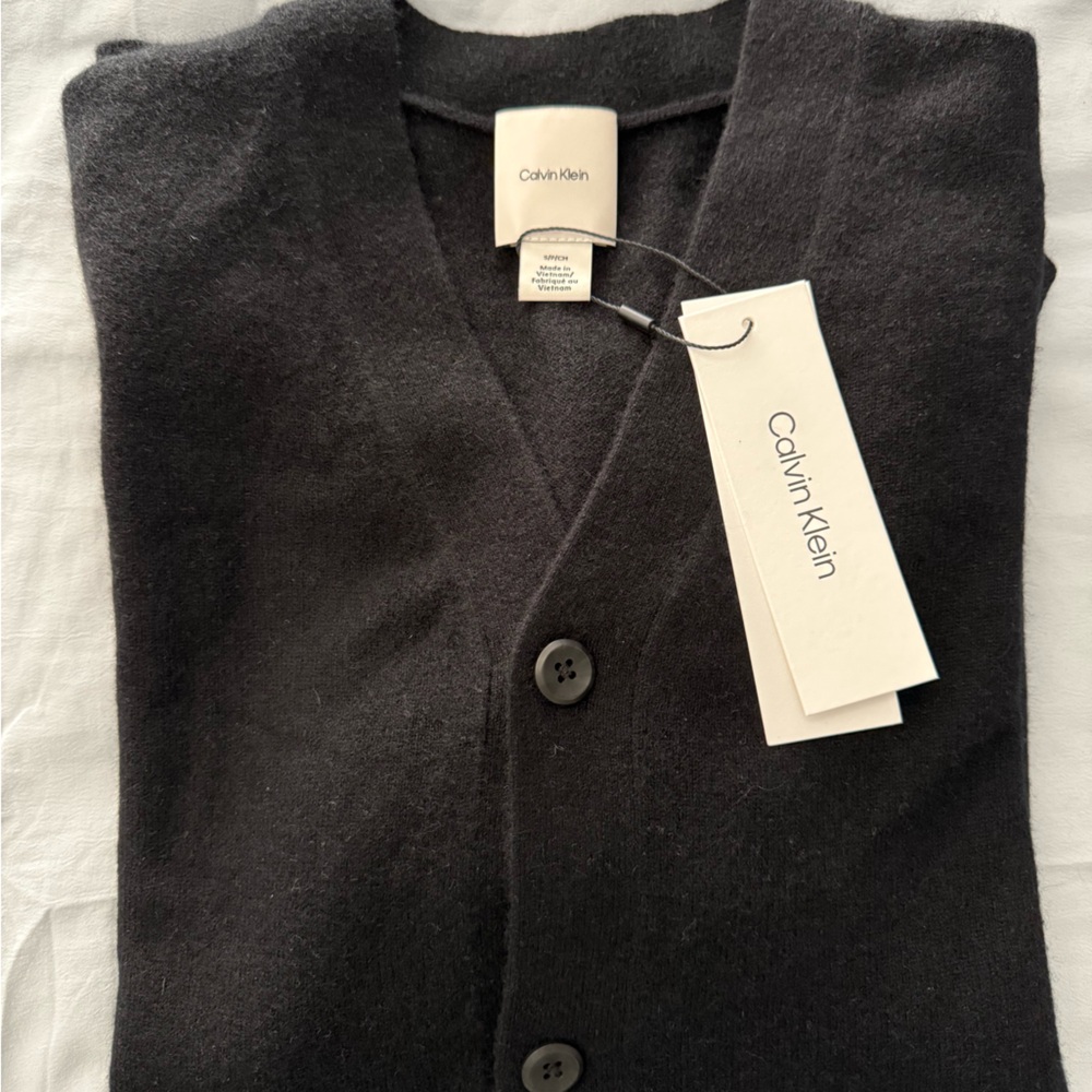 Calvin Klein Cashmere Black Cardigan